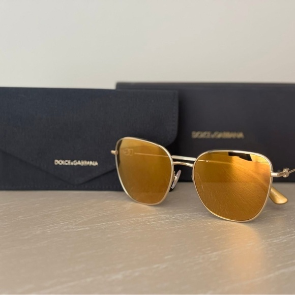 Gold Dolce & Gabbana Sunglasses